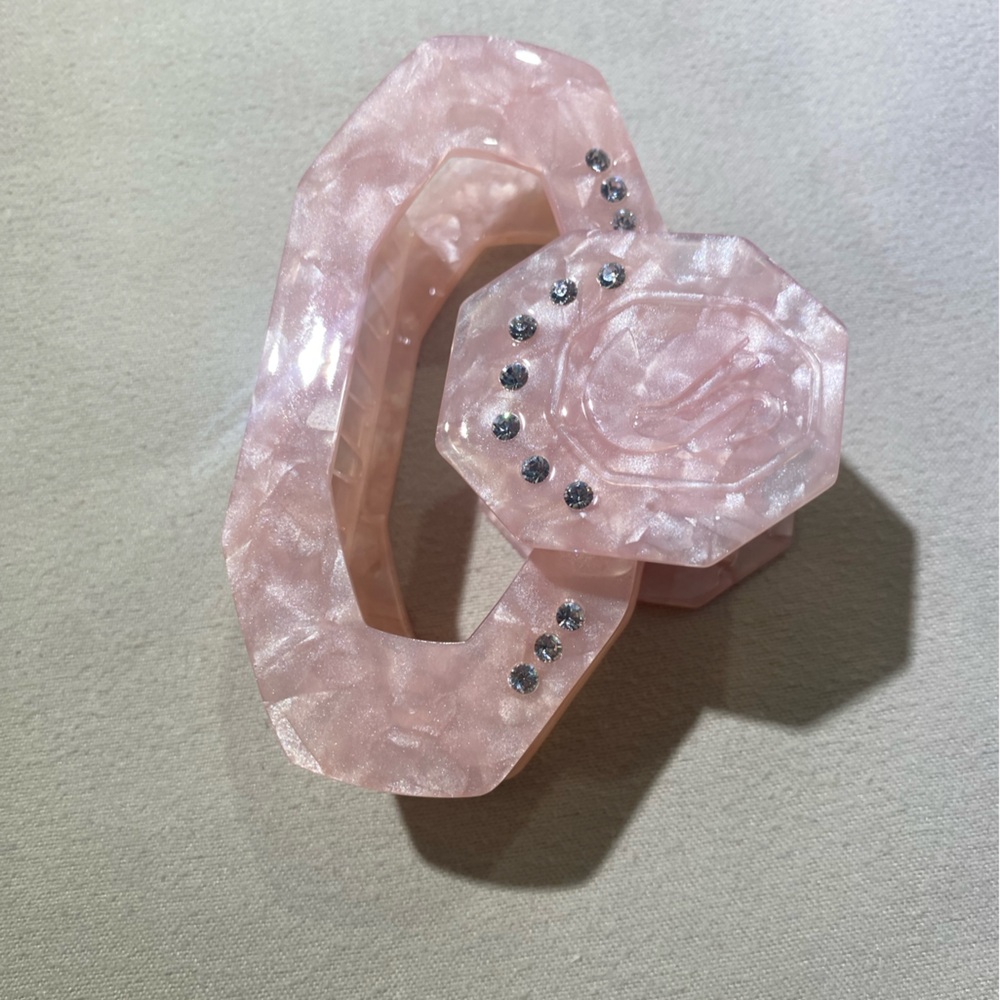 Pink and Blue Crystal Hair Claws - Picture 5 of 10